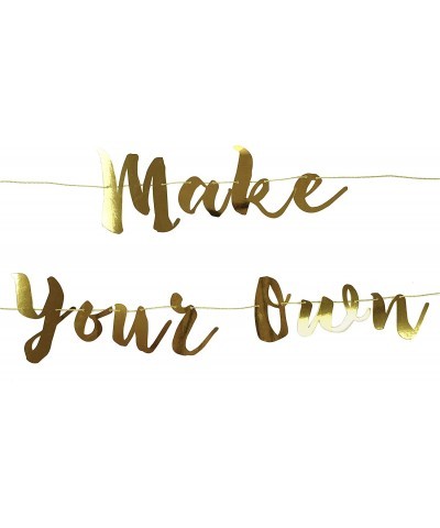 Make Your Own Banner in Gold - Say Anything Banner - Metallic Gold - BIrthday Party Baby Shower Bridal Shower Graduation Part...