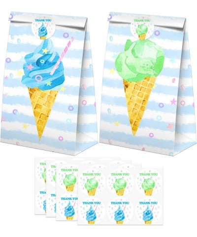 Ice Cream Goodie Bags-24 Pcs Ice Cream Party Favors Candy Bags with Stickers Ice Cream Goody Gift Treat Bags Ice Cream Themed...