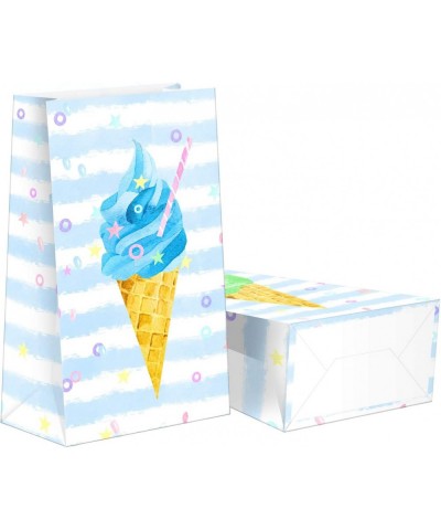 Ice Cream Goodie Bags-24 Pcs Ice Cream Party Favors Candy Bags with Stickers Ice Cream Goody Gift Treat Bags Ice Cream Themed...