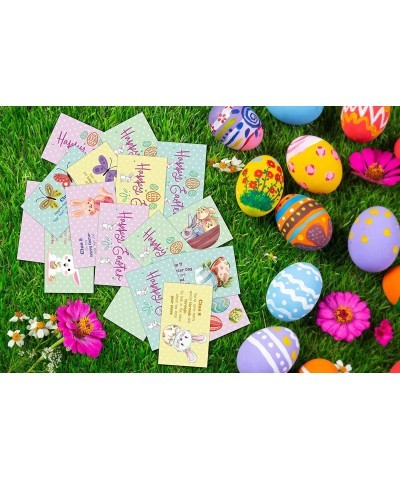 Easter Treasure Hunt Clues Game Cards Bunny Scavenger Hunt Card Game(21 Cards with Envelopes) Indoor Ourdoor Party Games Supp...