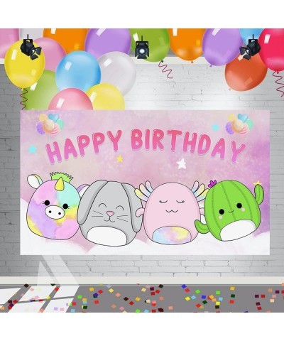 5x3FT Squishy Toys Backdrop for Birthday 1st Birthday Party Decoration. Squishy Friends Background for Birthday Photo Banner ...