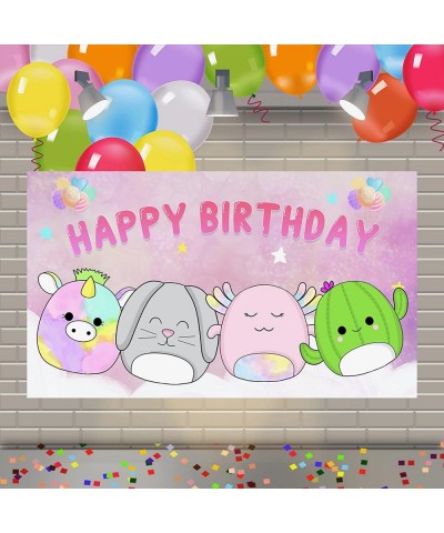 5x3FT Squishy Toys Backdrop for Birthday 1st Birthday Party Decoration. Squishy Friends Background for Birthday Photo Banner ...