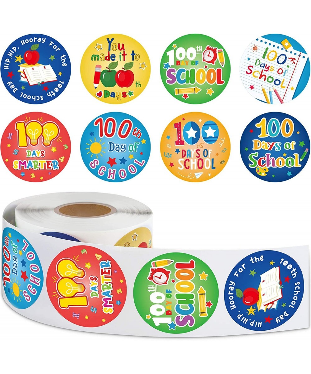 500 Pieces 100 Days of School Stickers Hooray 100 Days Sticker 100th Day Smarter Sticker School Teacher Incentive Sticker Per...