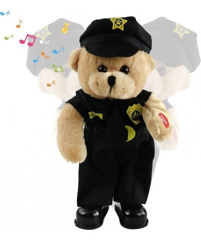 Singing Police Teddy Bear Dancing Plush Bear Toy Musical Stuffed Animal in Justicial Uniform Electric Interactive Animated Gi...