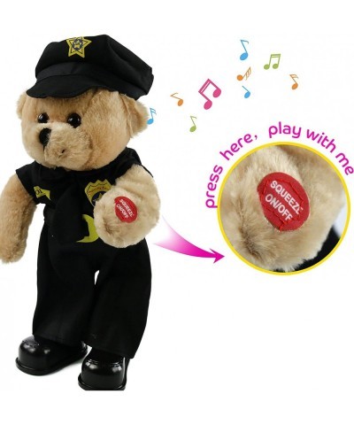 Singing Police Teddy Bear Dancing Plush Bear Toy Musical Stuffed Animal in Justicial Uniform Electric Interactive Animated Gi...