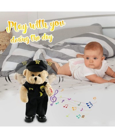 Singing Police Teddy Bear Dancing Plush Bear Toy Musical Stuffed Animal in Justicial Uniform Electric Interactive Animated Gi...