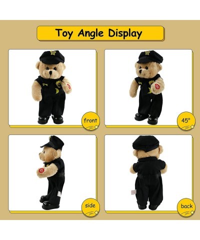 Singing Police Teddy Bear Dancing Plush Bear Toy Musical Stuffed Animal in Justicial Uniform Electric Interactive Animated Gi...