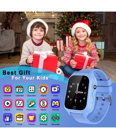 Smart Watch for Kids with 26 Puzzle Games HD Touch Screen Camera Video Recorder Music Alarm Calculator Calendar Flashlight Pe...