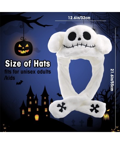 Funny Plush Ghost Hat Ear Moving Jumping Hat Unisex Earflaps Movable Ears Hat Cosplay Halloween Christmas Party Hat $25.30 Ki...