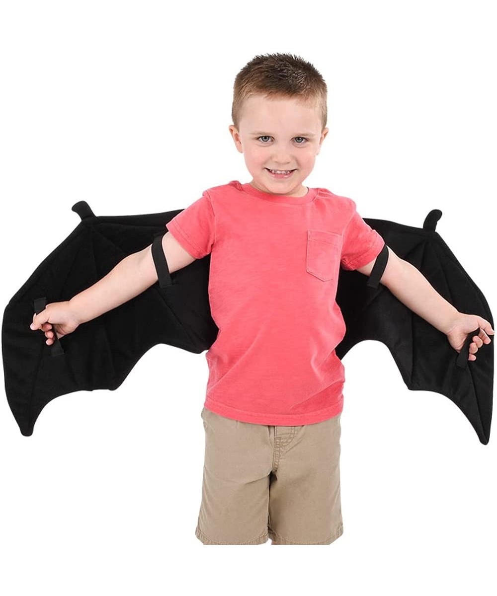 Plush Wearable Bat Wings 1 Pair Bat Wings for Boys and Girls in Black Kids’ Bat Halloween Costume Made of Soft Material Dress...