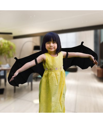 Plush Wearable Bat Wings 1 Pair Bat Wings for Boys and Girls in Black Kids’ Bat Halloween Costume Made of Soft Material Dress...