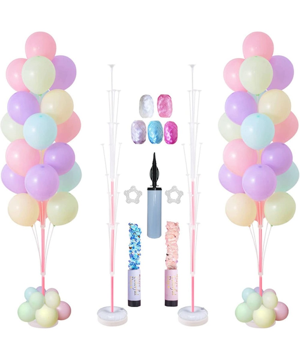 Balloon Column Kit Set of 2 Adjustable Balloon Column Stand Kit with Base and Pole Balloon Tower Decoration for Baby Shower G...