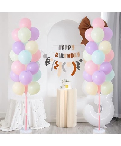 Balloon Column Kit Set of 2 Adjustable Balloon Column Stand Kit with Base and Pole Balloon Tower Decoration for Baby Shower G...