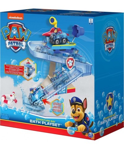 Paw Patrol Adventure Bay Bath Playset with Light-up Chase Vehicle Bath Toy for Kids Aged 3 and up $45.35 Bathtub Toys