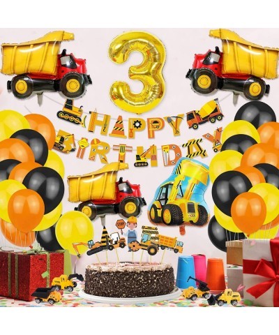 Birthday Party Decorations for Kids Dump Truck Party Decorations Kits Construction Birthday Party Supplies Foil Balloons Bann...