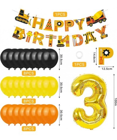 Birthday Party Decorations for Kids Dump Truck Party Decorations Kits Construction Birthday Party Supplies Foil Balloons Bann...