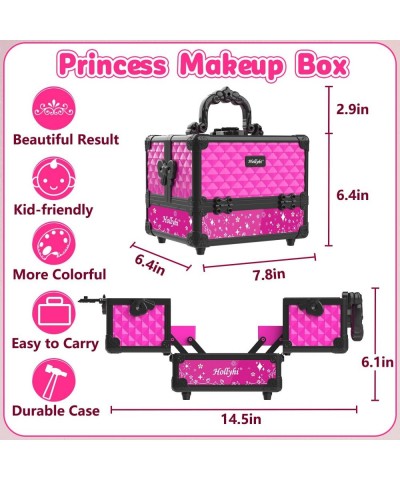 62 Pcs Kids Makeup Kit for Girl Washable Play Makeup Toys Set for Dress Up Pretend Beauty Vanity Set with Cosmetic Case Birth...