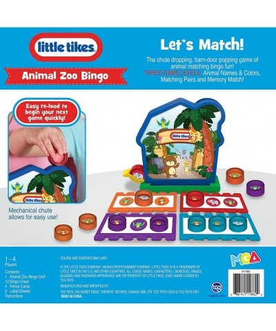 Little Tikes Animal Zoo Bingo Multi-Player Kids Game Multicolor $33.80 Board Games