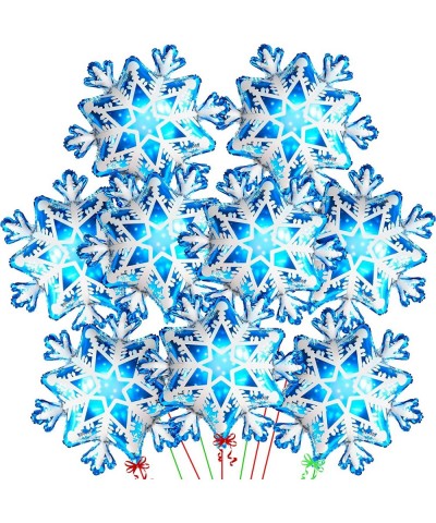 Big Winter Theme Snowflake Balloon Set - Pack of 9 | Snowflakes Balloons Winter Balloon Garland for Winter Themed Party Decor...