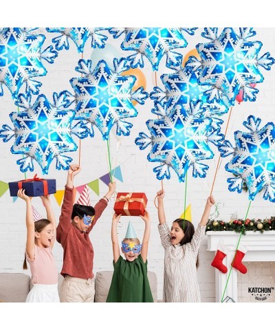 Big Winter Theme Snowflake Balloon Set - Pack of 9 | Snowflakes Balloons Winter Balloon Garland for Winter Themed Party Decor...