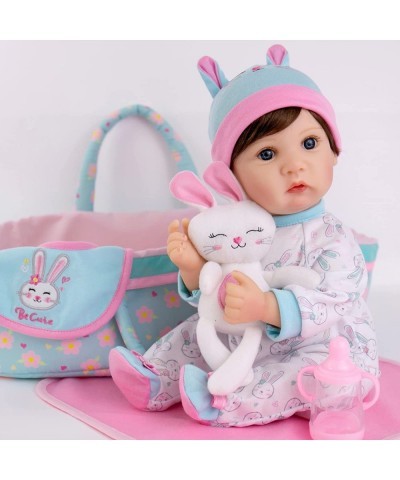 Reborn Baby Dolls Lifelike Newborn Girl Doll 18 inch Realistic Dolls with Bunny Theme Bassinet $83.97 Dolls