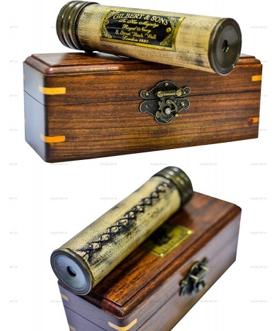 Handmade Brass Kaleidoscope with Wooden Box Vintage Look Return Gifts for Kids Birthday Antique Finish Kaleidoscope for Kids ...