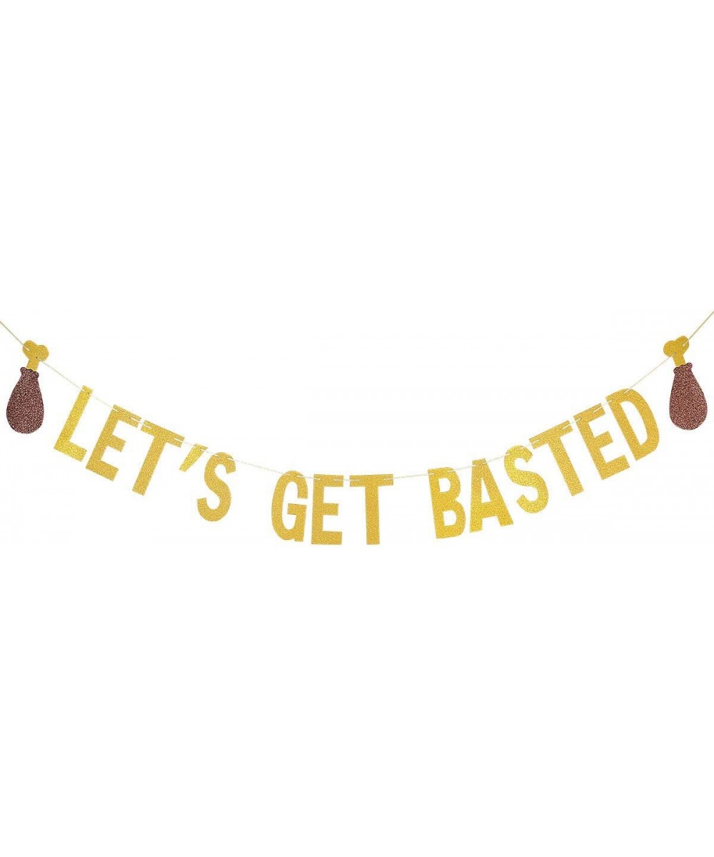 Lets Get Basted Banner- Friendsgiving Decor Thanksgiving Party Decorations Fall Decor for Home Friendsgiving Party Decoration...