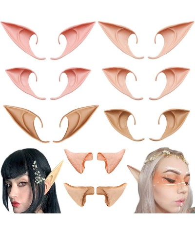 8 Pairs Fairy Pixie Elf Ears Cosplay Fairy Pixie Elf Ears Latex Fairy Pixie Elf Fairy Goblin Vampire Elven Ears for Cosplay C...