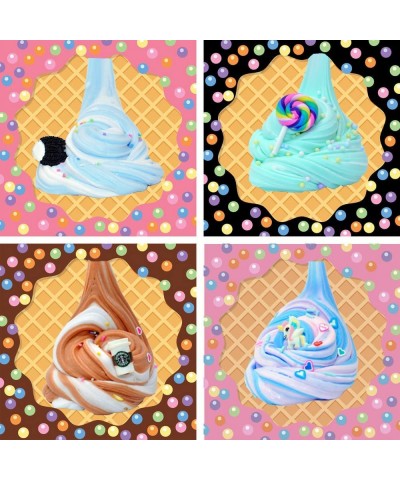 6pack Butter Slime Kit- Blue Oreo Yellow Pineapple Pink Peach Lollipop Candy Slime with Dual Colors Super Soft and Non-Sticky...