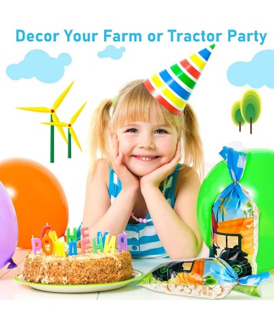 100 Pcs Tractor Party Cellophane Farm Tractor Party Favors Tractor Party Supplies for Birthday Gift Wrapping Baby Shower Trac...