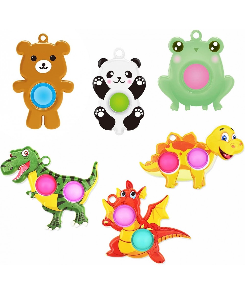 Animal Dimples Fidget Toys Set 6 Pack Poppet Popper Pop Push Bubble Fidgets It Stress Relief Decoration Gift for Kids with La...