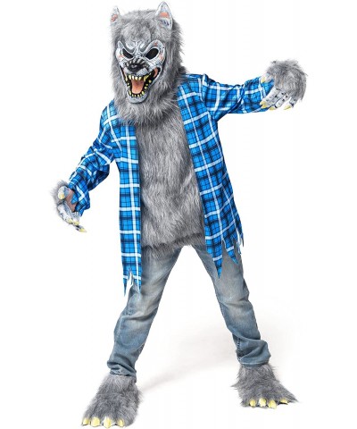 Blue Werewolf Halloween Kids Costume with Mask Gloves and Shoes-M $48.75 Kids' Costumes