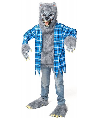 Blue Werewolf Halloween Kids Costume with Mask Gloves and Shoes-M $48.75 Kids' Costumes