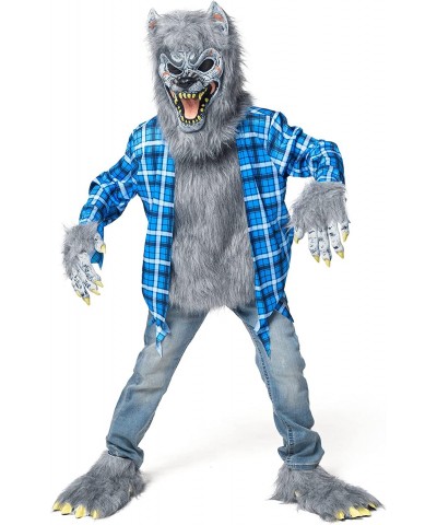 Blue Werewolf Halloween Kids Costume with Mask Gloves and Shoes-M $48.75 Kids' Costumes