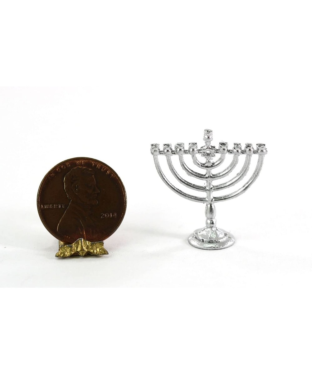 Dollhouse Miniature Small Silver Menorah $22.31 Dollhouse Accessories