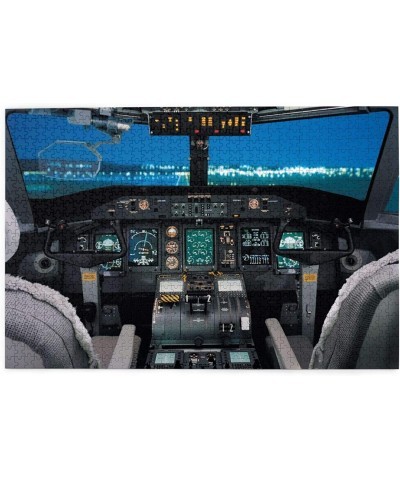 1000 Pieces Airplane Cockpit View Jigsaw Puzzle Fun Educational Toy for Kids Ages 12 Teens & Families.Educational Games Home ...