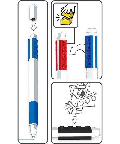 LEGO Stationery Colored Gel Pens 3 Pack with Building Bricks $55.23 Toy Building Sets