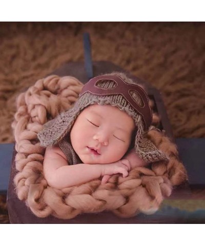 Newborn Baby Photography Props Cute Aviator hat Photo Shoot Outfits Infant Girl Crochet Costume Knitted Hats $24.47 Kids' Cos...