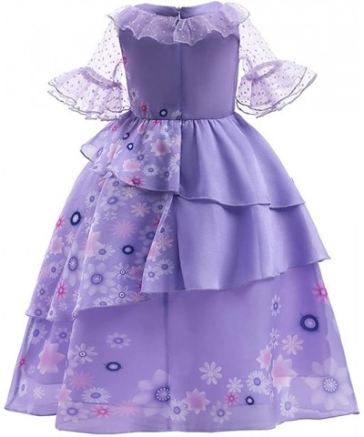 Kids Mirabel Isabella Encanto Costume Luisa Dress Girls Cosplay Outfit Dolores Princess Dress for Party Halloween Etc $56.63 ...