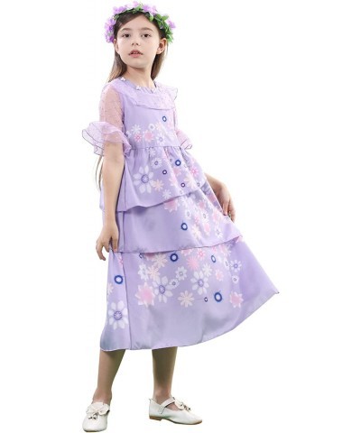 Kids Mirabel Isabella Encanto Costume Luisa Dress Girls Cosplay Outfit Dolores Princess Dress for Party Halloween Etc $56.63 ...