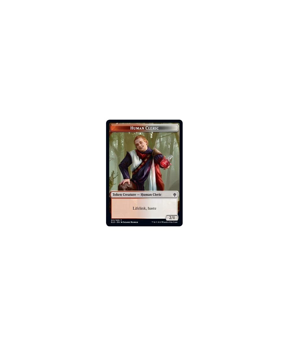 Magic: The Gathering - Human Cleric Token - Throne of Eldraine $10.39 Magic Kits & Accessories