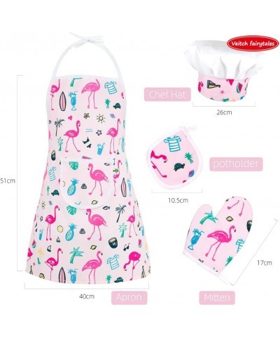 26Pcs Kids Cooking and Baking Set Chef Hat and Apron Dress Up Kitchen Costume Boys Girls Toys Birthday Age 3-7(Pink) $27.84 T...