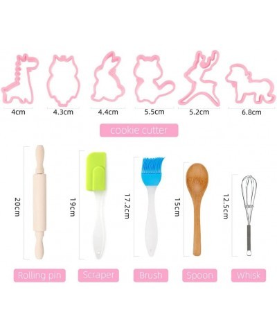 26Pcs Kids Cooking and Baking Set Chef Hat and Apron Dress Up Kitchen Costume Boys Girls Toys Birthday Age 3-7(Pink) $27.84 T...