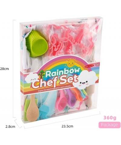 26Pcs Kids Cooking and Baking Set Chef Hat and Apron Dress Up Kitchen Costume Boys Girls Toys Birthday Age 3-7(Pink) $27.84 T...