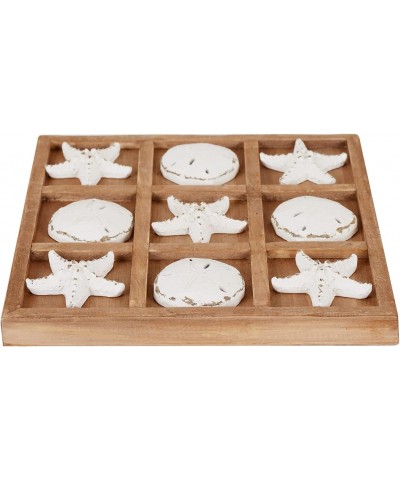 Wood Board Travel Game Beach Tic Tac Toe for Fun Coastal Beach House Coffee Table Decor 8.97 by 8.97-in Distressed White $40....