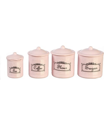 Dollhouse Miniature Canister Set w/Removable Lids Pink IM65611 $18.90 Dollhouse Accessories