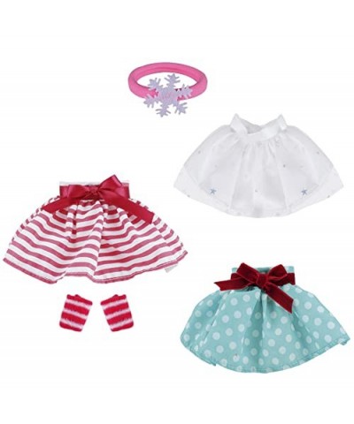 3 Pcs Santa Clothing Dress for elf Doll (White Skirt + Green Polka Dot Skirt + Red-White Striped Skirt) $16.68 Doll Accessories