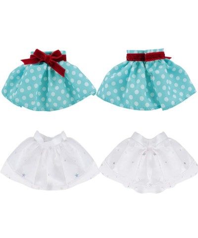 3 Pcs Santa Clothing Dress for elf Doll (White Skirt + Green Polka Dot Skirt + Red-White Striped Skirt) $16.68 Doll Accessories