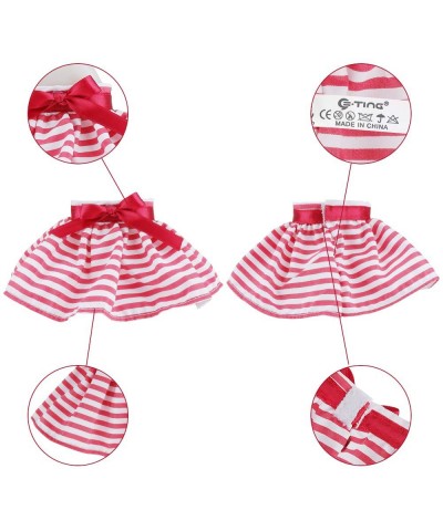 3 Pcs Santa Clothing Dress for elf Doll (White Skirt + Green Polka Dot Skirt + Red-White Striped Skirt) $16.68 Doll Accessories