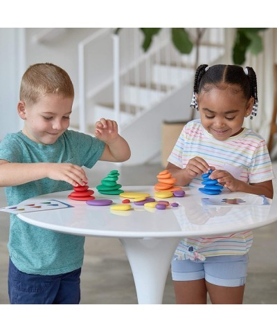 Set of 36 Sorting and Stacking Stones with 20 Activity Cards - In Home Learning Toy for Early Math $47.65 Early Development &...